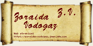 Zoraida Vodogaz vizit kartica